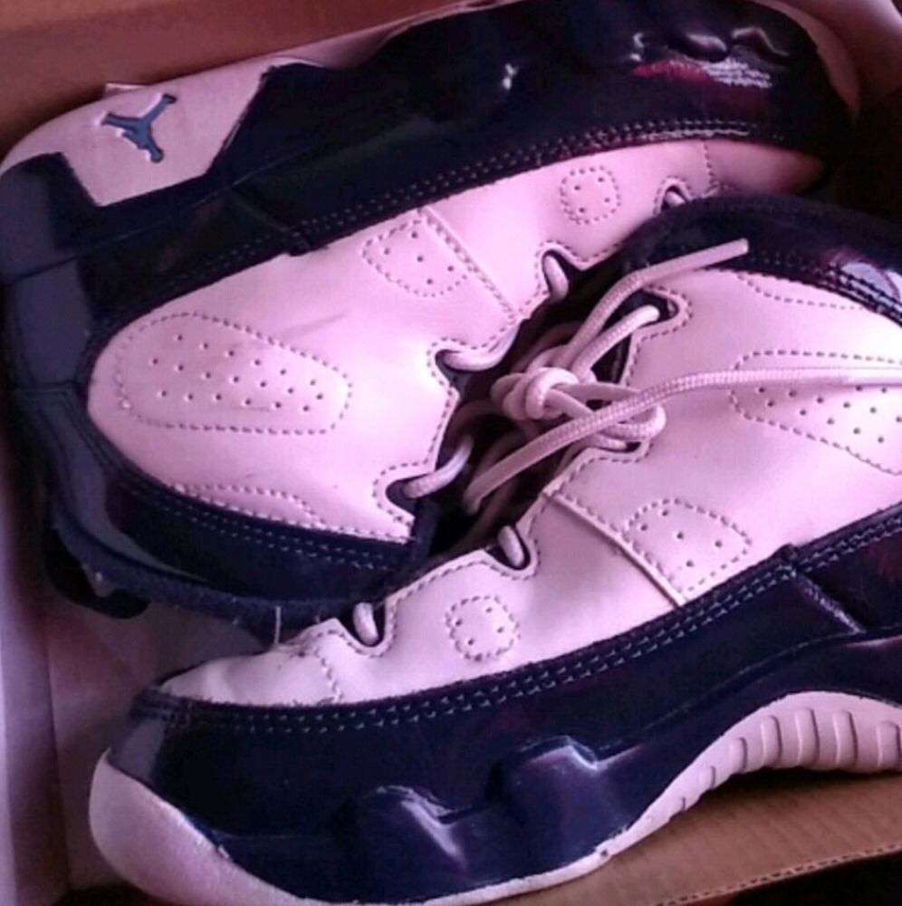White blue jordans